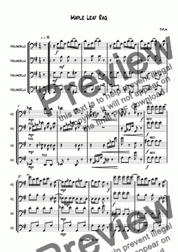 page one of Maple Leaf Rag