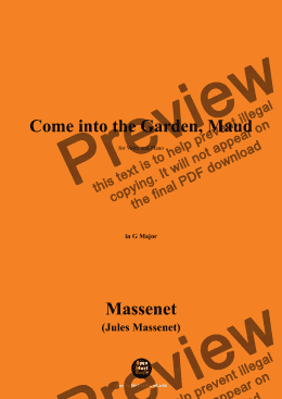 page one of Massenet-Come into the Garden,Maud,in G Major 