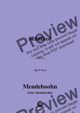 page one of F. Mendelssohn-Schilfied,Op.71 No.4,in e flat minor 