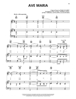 page one of Ave Maria (Piano, Vocal & Guitar Chords (Right-Hand Melody))