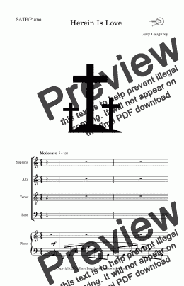 page one of  Herein Is Love-SATB/Piano