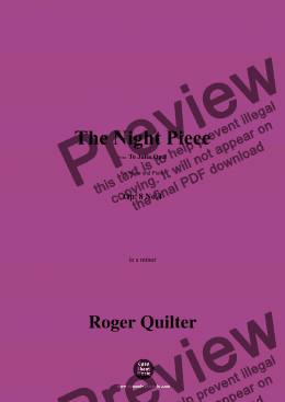 page one of Quilter-The Night Piece,in a minor,Op.8 No.4