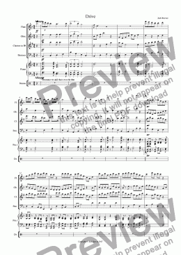 page one of Drive (Wind Quartet with Piano)