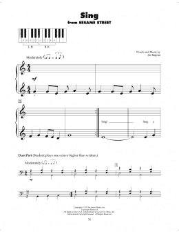 page one of Sing (5-Finger Piano)