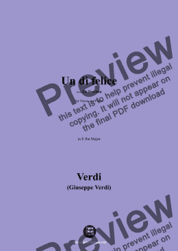 page one of Verdi-Un dì felice,Act 1 No.4,in E flat Major 