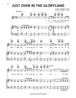 page one of Just Over In The Gloryland (Piano, Vocal & Guitar Chords (Right-Hand Melody))