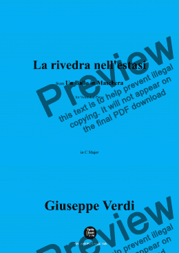 page one of Verdi-La rivedra nell'estasi,in C Major