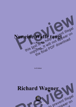 page one of R. Wagner-Nur eine Waffe taugt,in d minor 