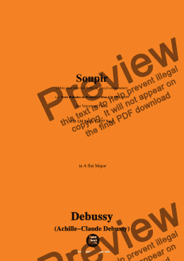 page one of Debussy-Soupir,in A flat Major 