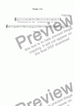 page one of Psalm 116 (Responsorial) unaccompanied - a different response