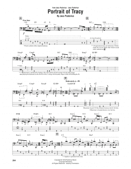 page one of Portrait Of Tracy (Bass Guitar Tab)