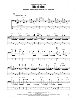 page one of Blackbird (Bass Guitar Tab)