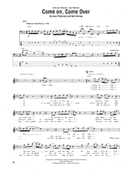 page one of Come On, Come Over (Bass Guitar Tab)