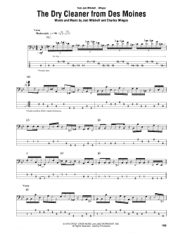 page one of The Dry Cleaner From Des Moines (Bass Guitar Tab)