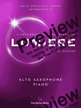 page one of Lumiere  (Alto Saxophone & Piano)