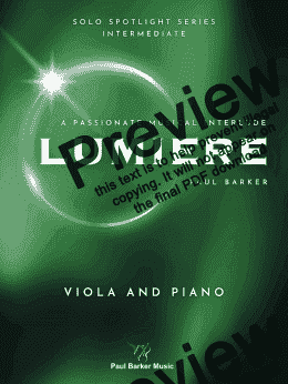 page one of Lumiere (Viola & Piano)