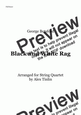 page one of Black and White Rag