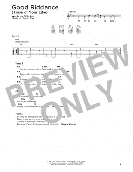 page one of Good Riddance (Time Of Your Life) (Solo Guitar)