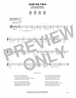 page one of Just As I Am (Easy Guitar)