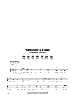 page one of Whispering Hope (Easy Guitar)