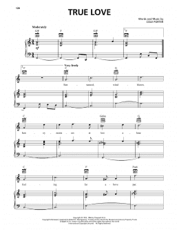 page one of True Love (from High Society) (Piano, Vocal & Guitar Chords (Right-Hand Melody))