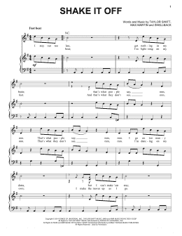 page one of Shake It Off (Piano, Vocal & Guitar Chords (Right-Hand Melody))