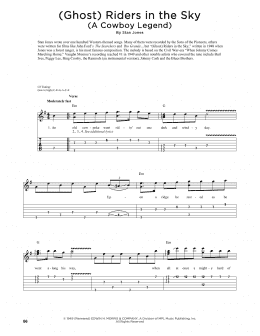 page one of (Ghost) Riders In The Sky (A Cowboy Legend) (Guitar Tab)