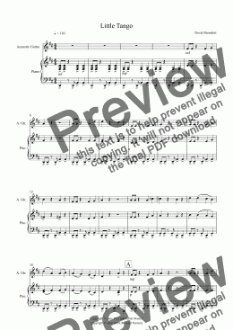 page one of Little Tango for Easy Guitar and Piano