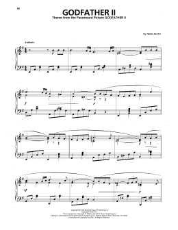 page one of Godfather II (Piano Solo)