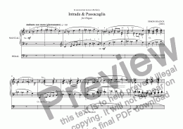 page one of Intrada & Passacaglia 