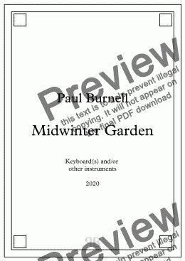 page one of Midwinter Garden, for keyboard(s) and/or other instruments - Score and Parts