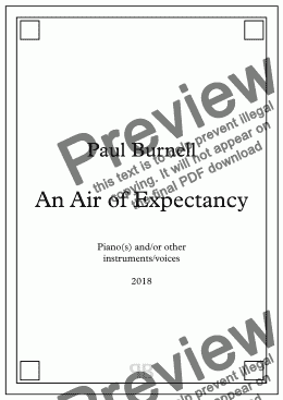 page one of An Air of Expectancy, for piano(s) and/or other instruments/voices