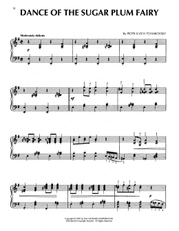 page one of Dance Of The Sugar Plum Fairy, Op. 71a (from The Nutcracker) (Piano Solo)