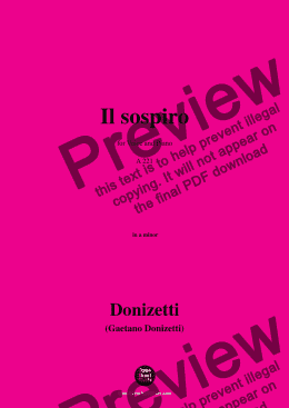 page one of Donizetti-Il sospiro,in a minor,for Voice and Piano