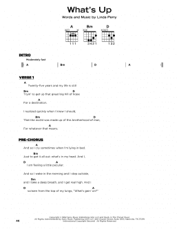 page one of What's Up (Really Easy Guitar)