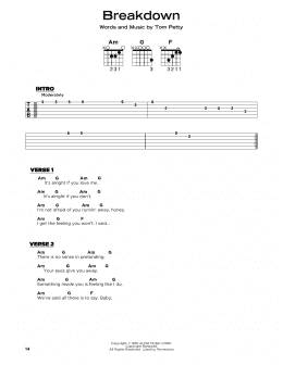 page one of Breakdown (Really Easy Guitar)