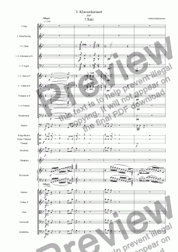 page one of 3. Klavierkonzert