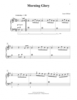 page one of Morning Glory (Educational Piano)