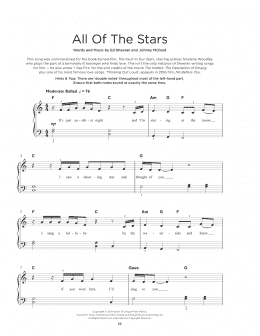 page one of All Of The Stars (Really Easy Piano)