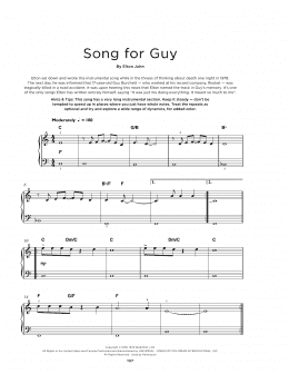 page one of Song For Guy (Really Easy Piano)