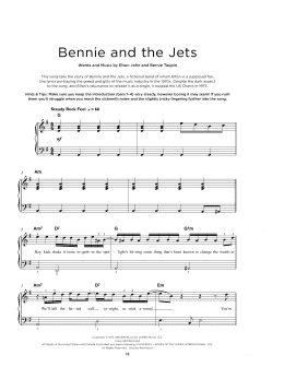 page one of Bennie And The Jets (Really Easy Piano)