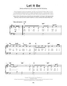 page one of Let It Be (Really Easy Piano)