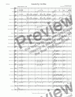 page one of Concerto No. 1 for Oboe