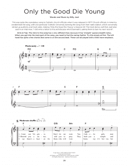 page one of Only The Good Die Young (Really Easy Piano)