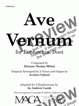 page one of Ave Verum