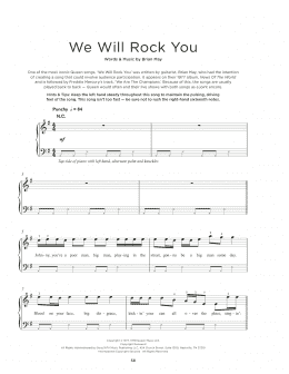 page one of We Will Rock You (Really Easy Piano)