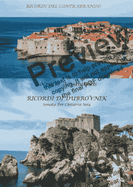 page one of Ricordi di Dubrovnik