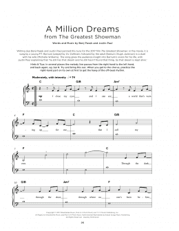 page one of A Million Dreams (from The Greatest Showman) (Really Easy Piano)