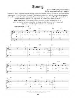 page one of Strong (from the Motion Picture Cinderella) (Really Easy Piano)