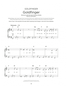 page one of Goldfinger (Really Easy Piano)